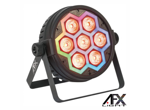Afx Light   Projector Par c/ 7 LEDS 10W RGBW Strobe DMX CLUB-KALEDO